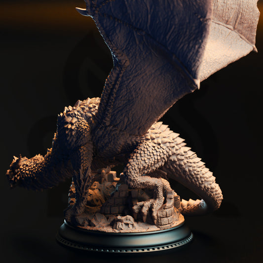 Azmordion the Ever-Prideful - Adult Silver Dragon - Back