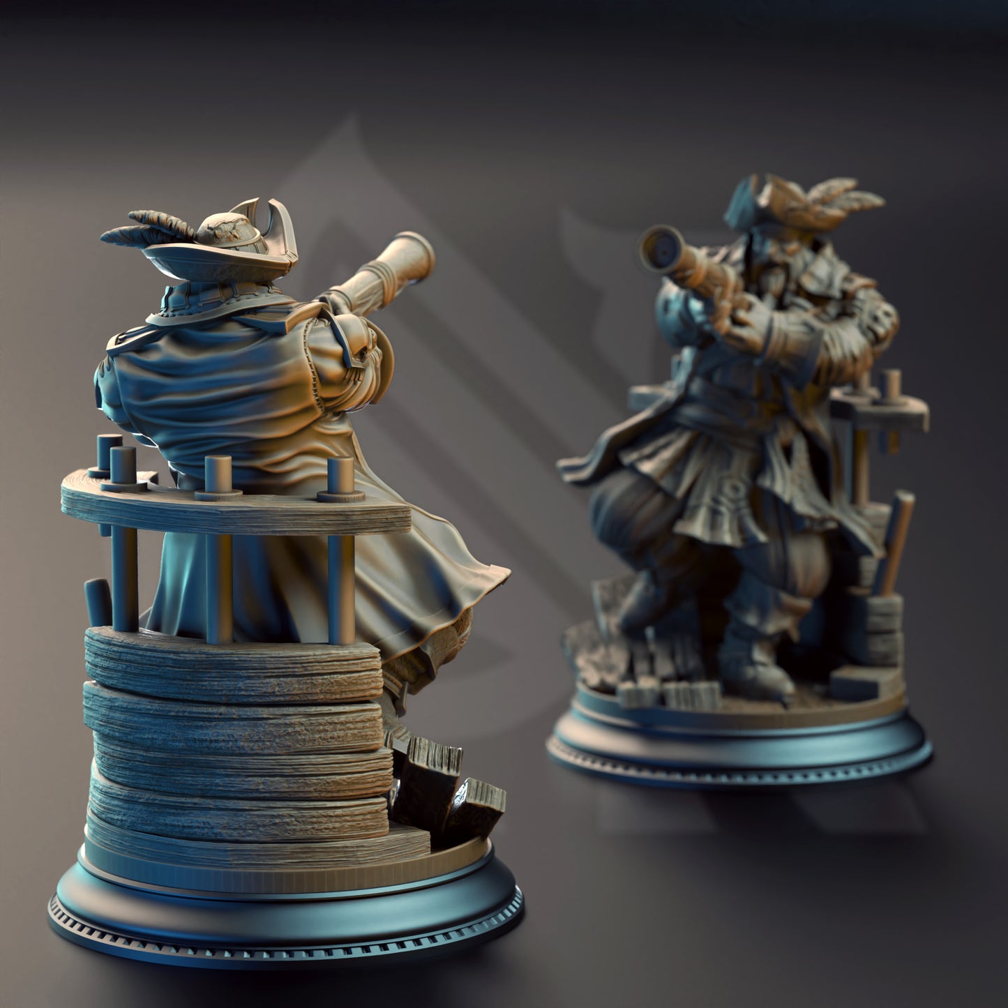 Baradin Blackbeard - Captain of the Gilded Seahorse - Back