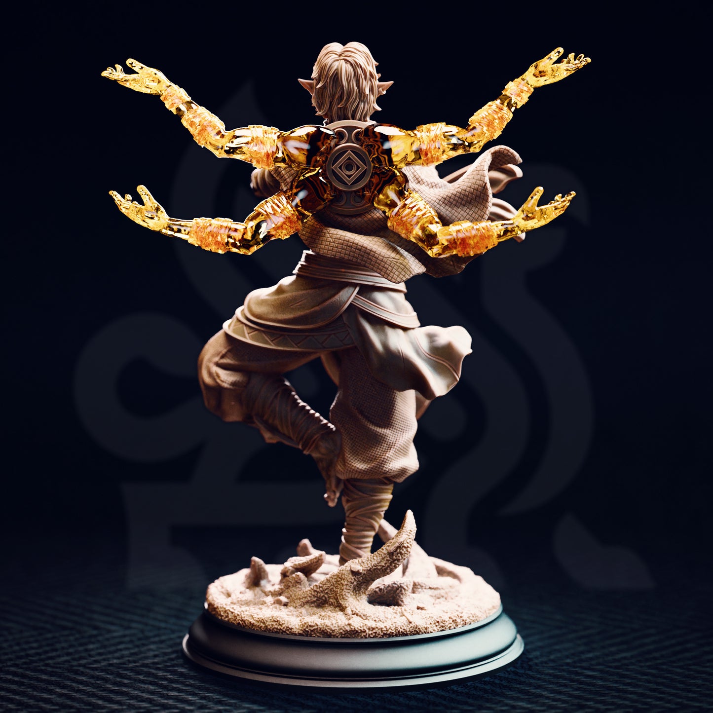 Caryian - Monk of the Astral Sun - Back