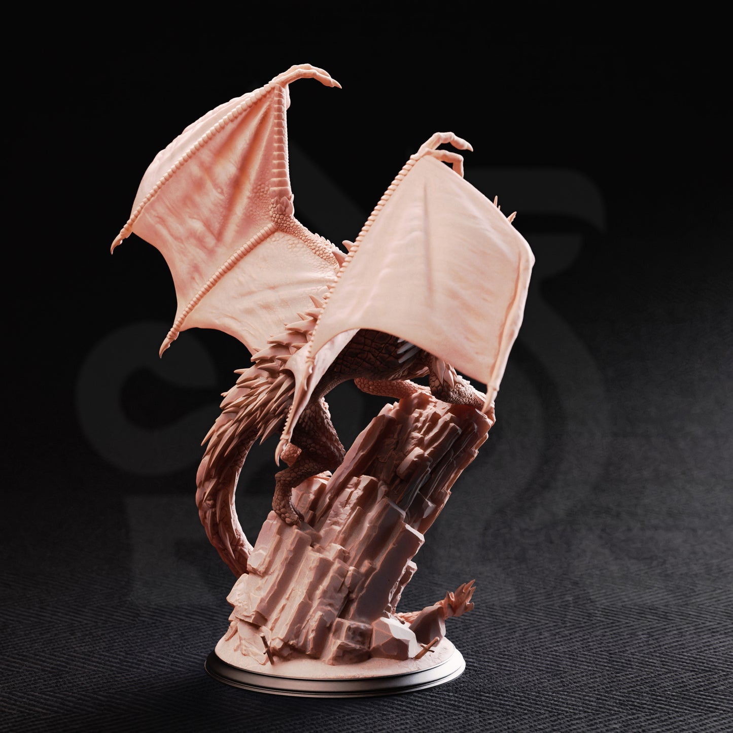 Gintharax - Adult Silver Dragon - Back