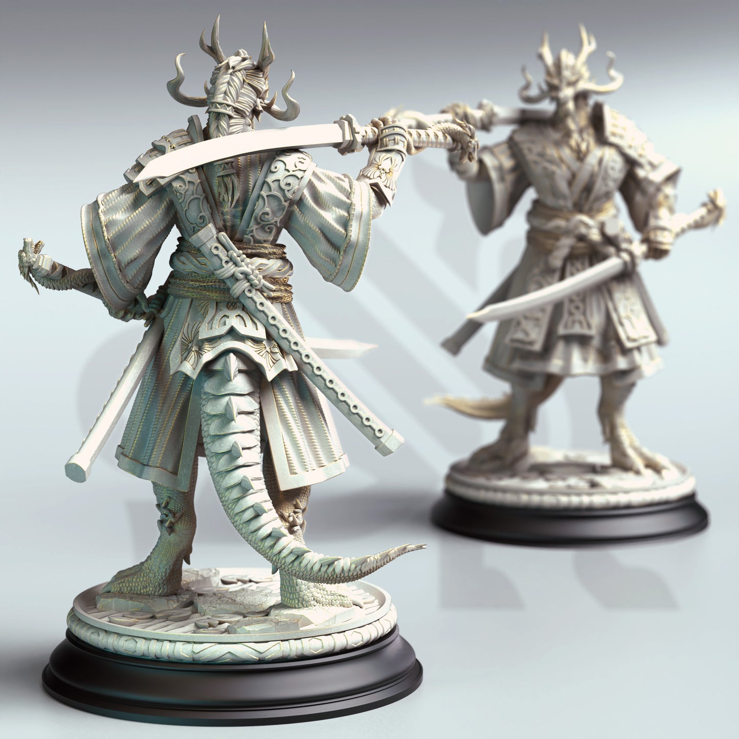 Ryuma - Eastern Dragonborn Samurai - Back