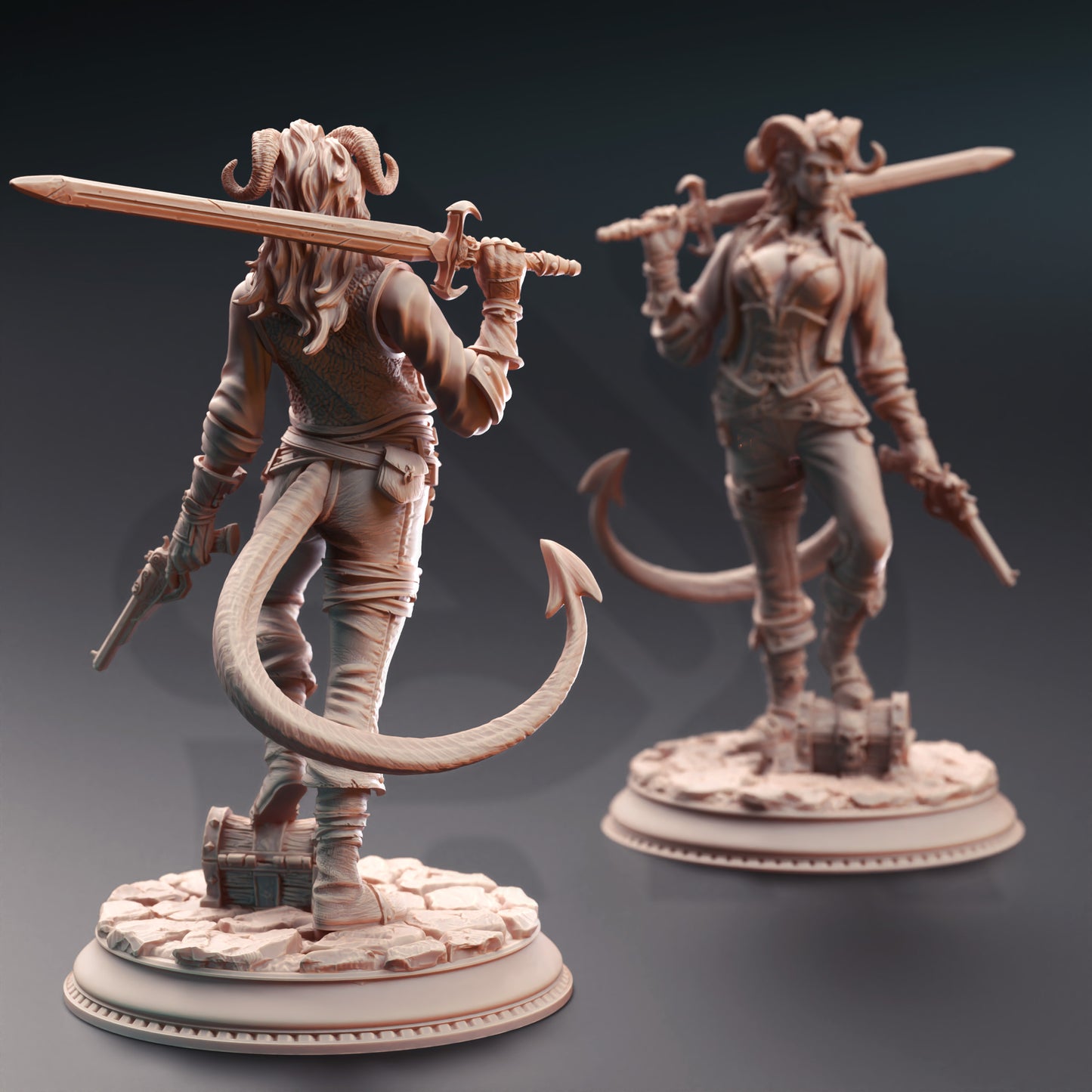 Syntheia the Daring - Tiefling Scoundrel - Back