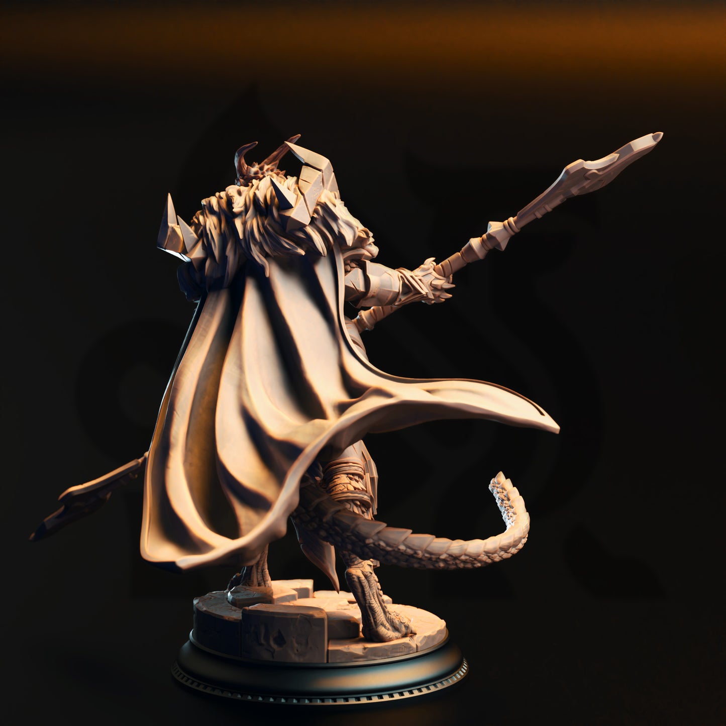 Apokris the Resolute - Silver Dragonkin Paladin - Back