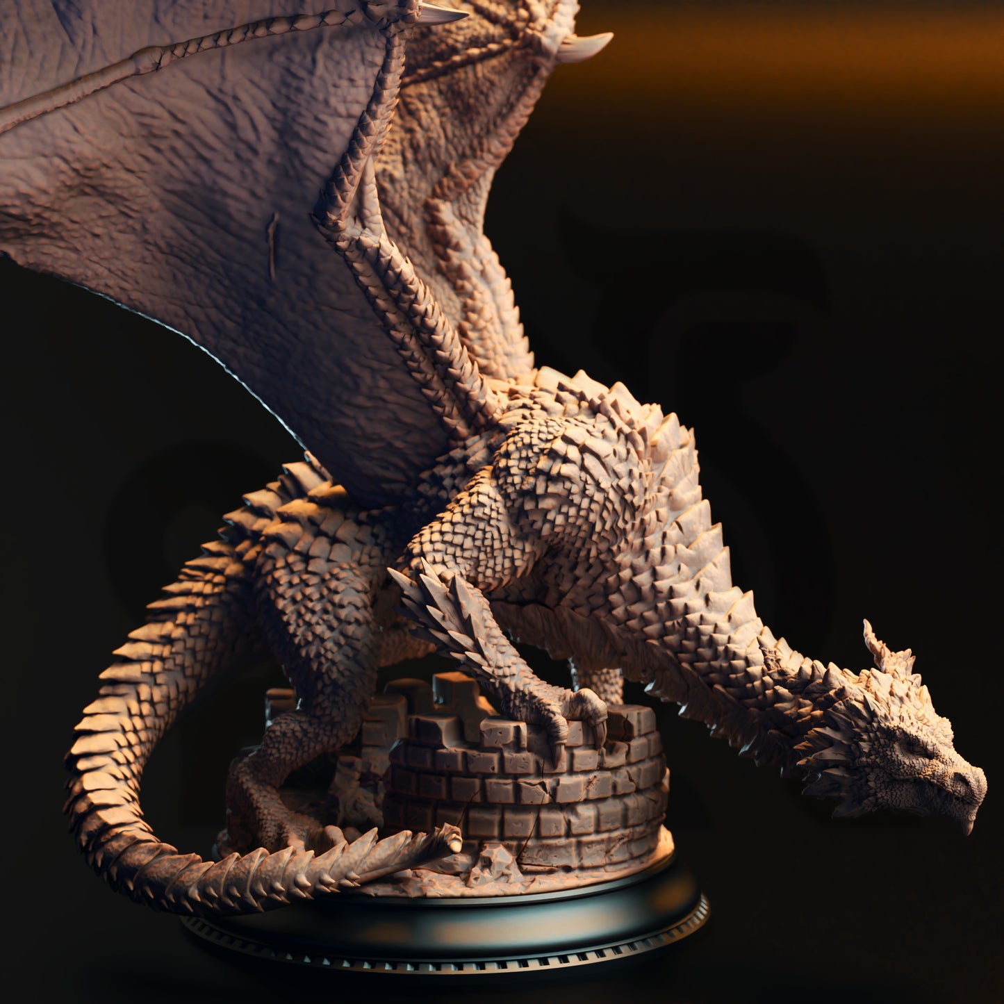 Azmordion the Ever-Prideful - Adult Silver Dragon - Front