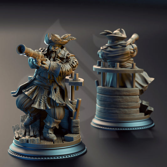 Baradin Blackbeard - Captain of the Gilded Seahorse - Front