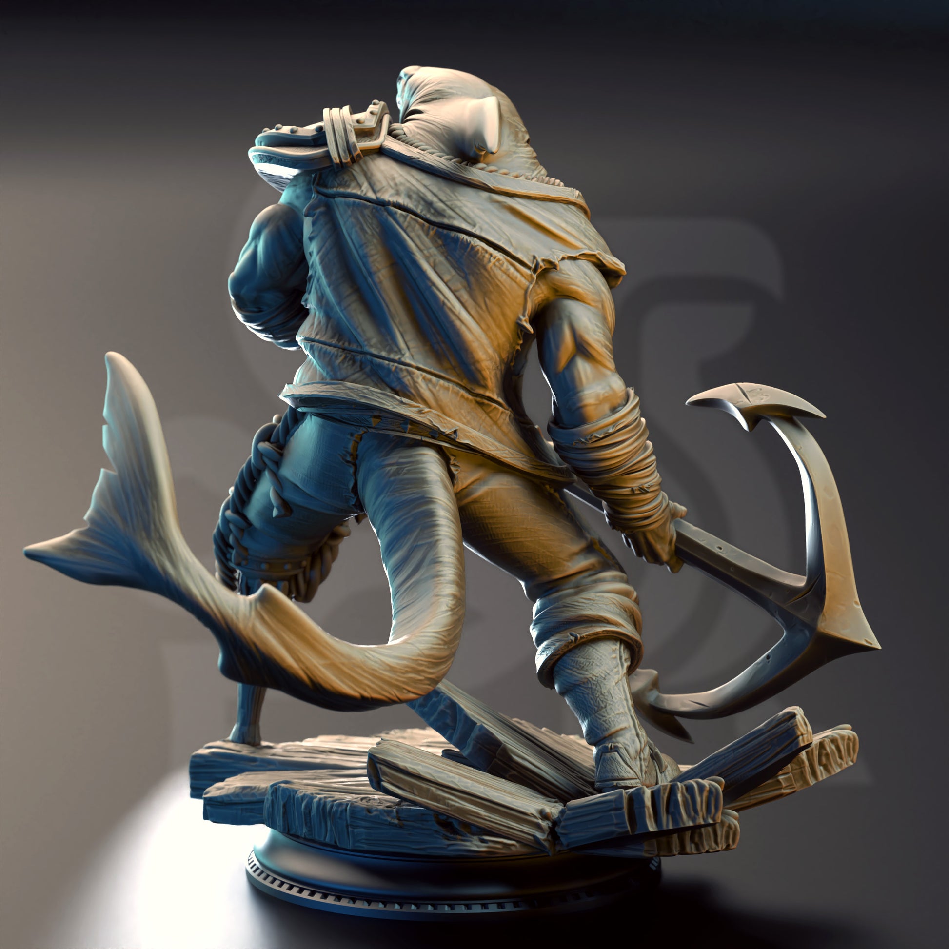 Baz Smiley Armstrong - Sharkman Enforcer - Great White - Back