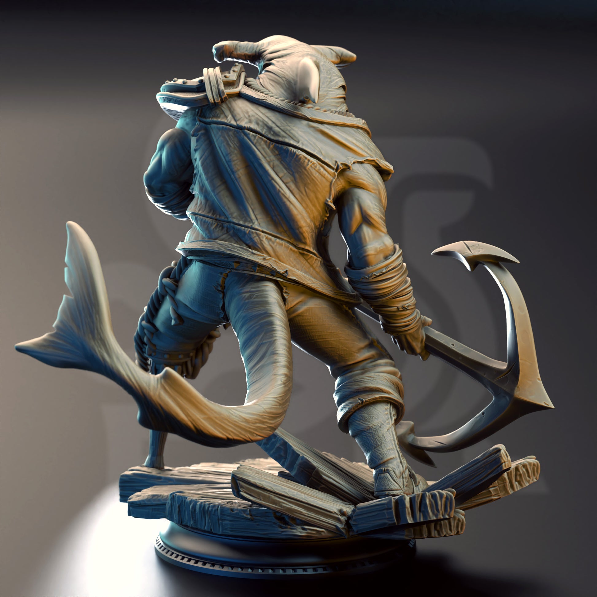 Baz Smiley Armstrong - Sharkman Enforcer - Hmmerhead - Back