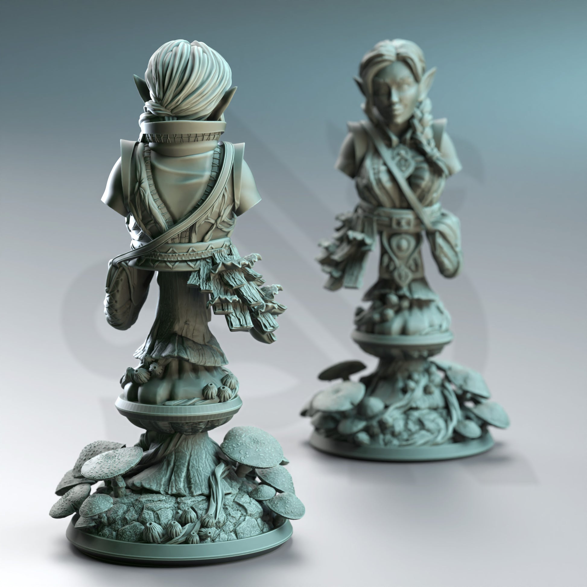 Cordelia the Homestead Hermit - Halfling Druid - Bust - Back