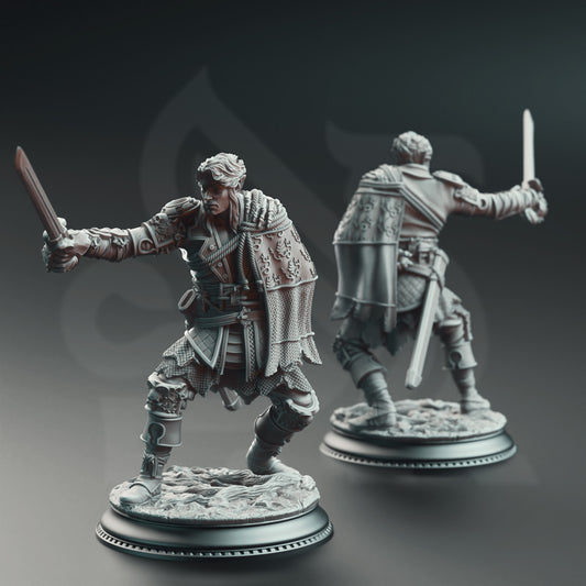 Corin of Lamhet - Half Elf Duelist - Front