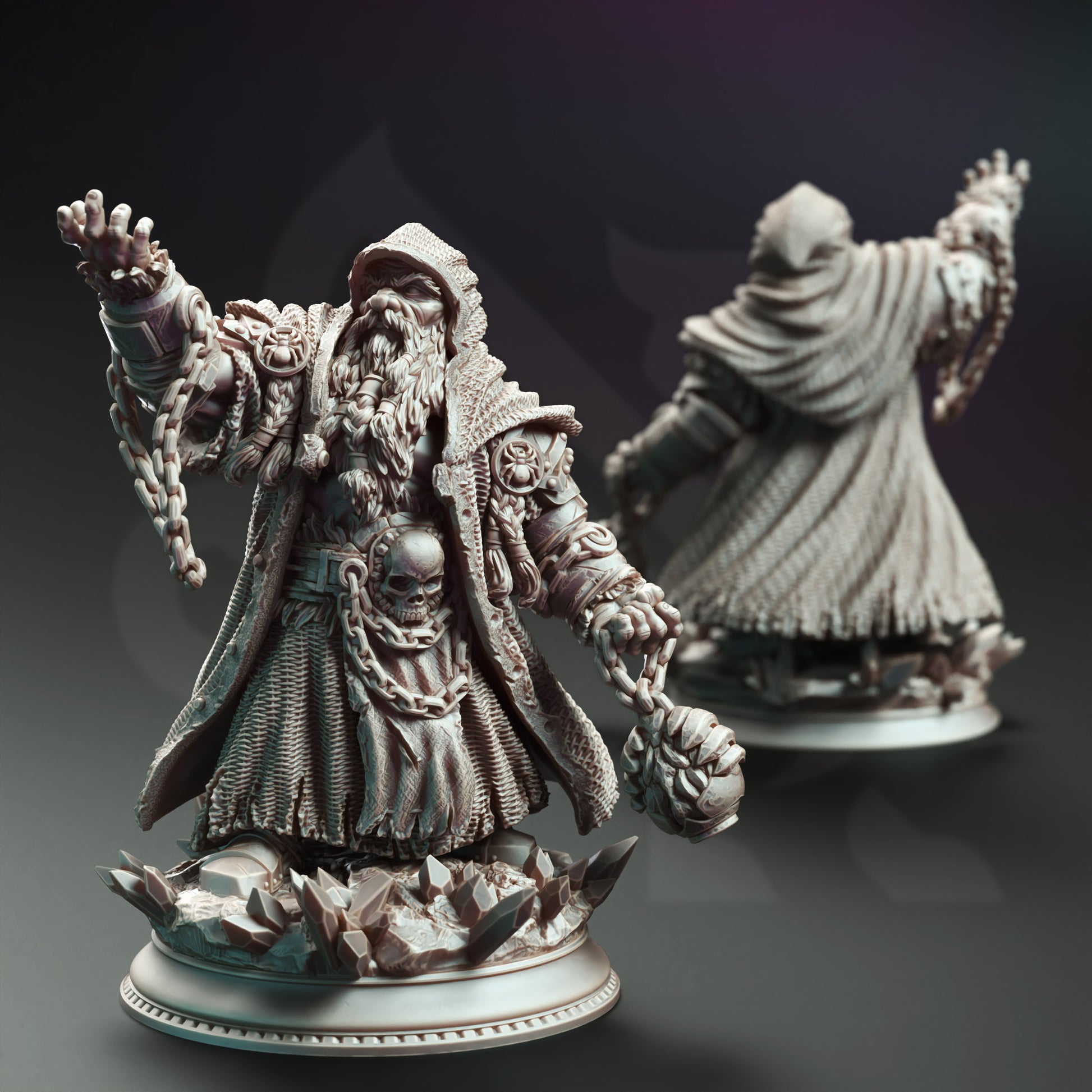 Dorgrid Darnane - Dark Dwarf Rune Sorcerer - Front