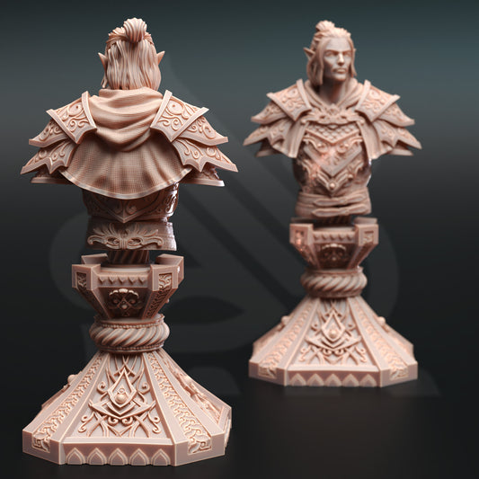 Ervion ro Estel - Elven Monster Hunter Ranger (Bust)  - Back
