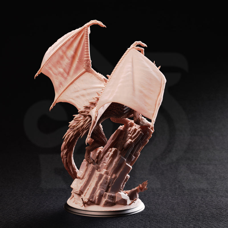 Gintharax - Adult Silver Dragon - Back