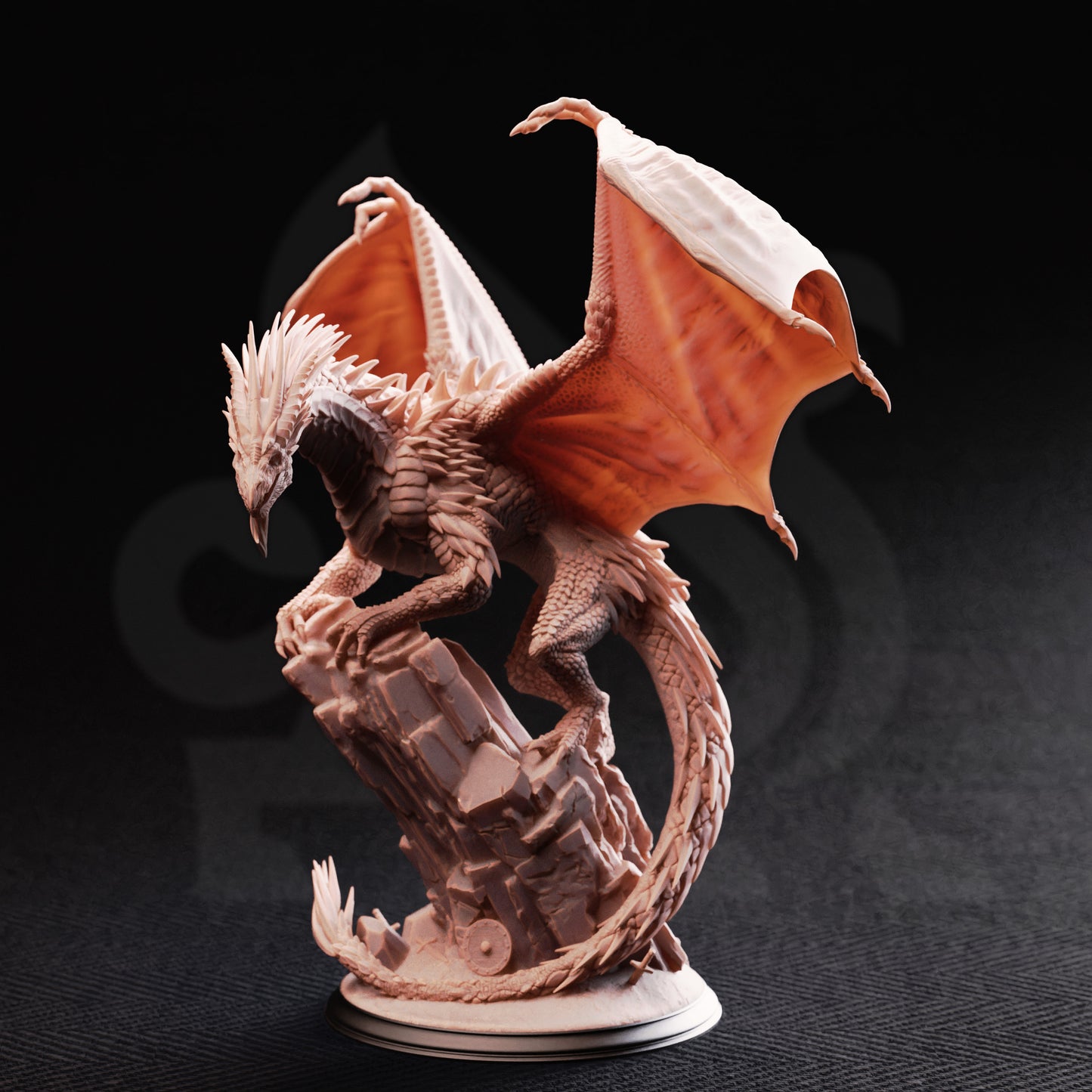 Gintharax - Adult Silver Dragon - Front