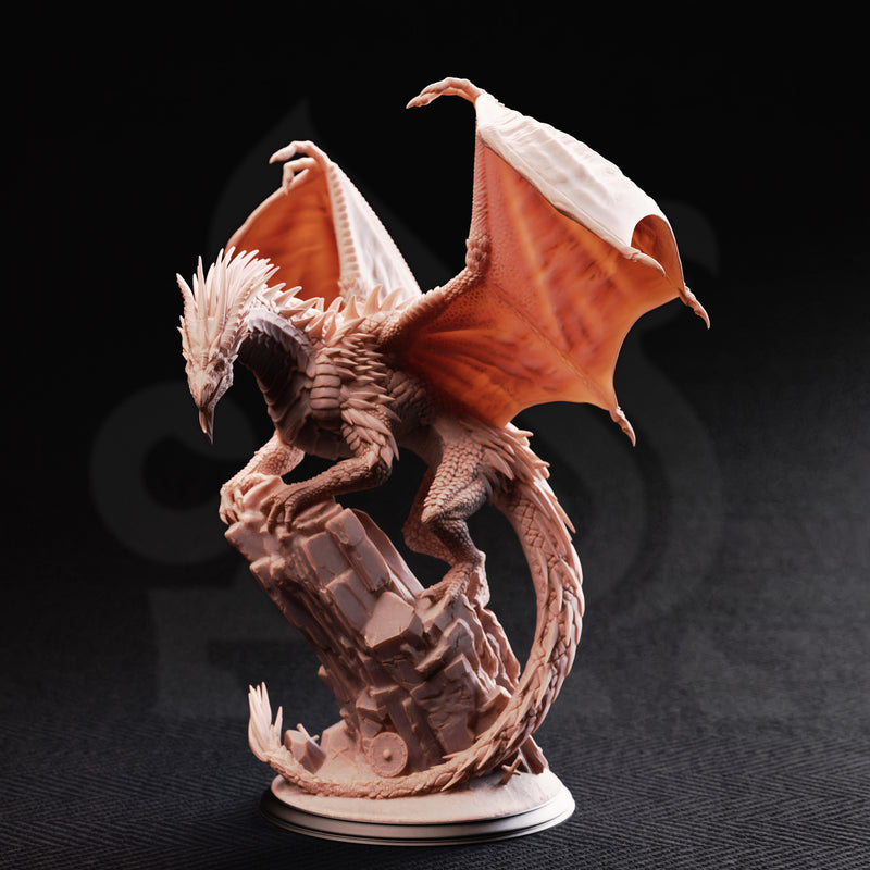 Gintharax - Adult Silver Dragon - Front