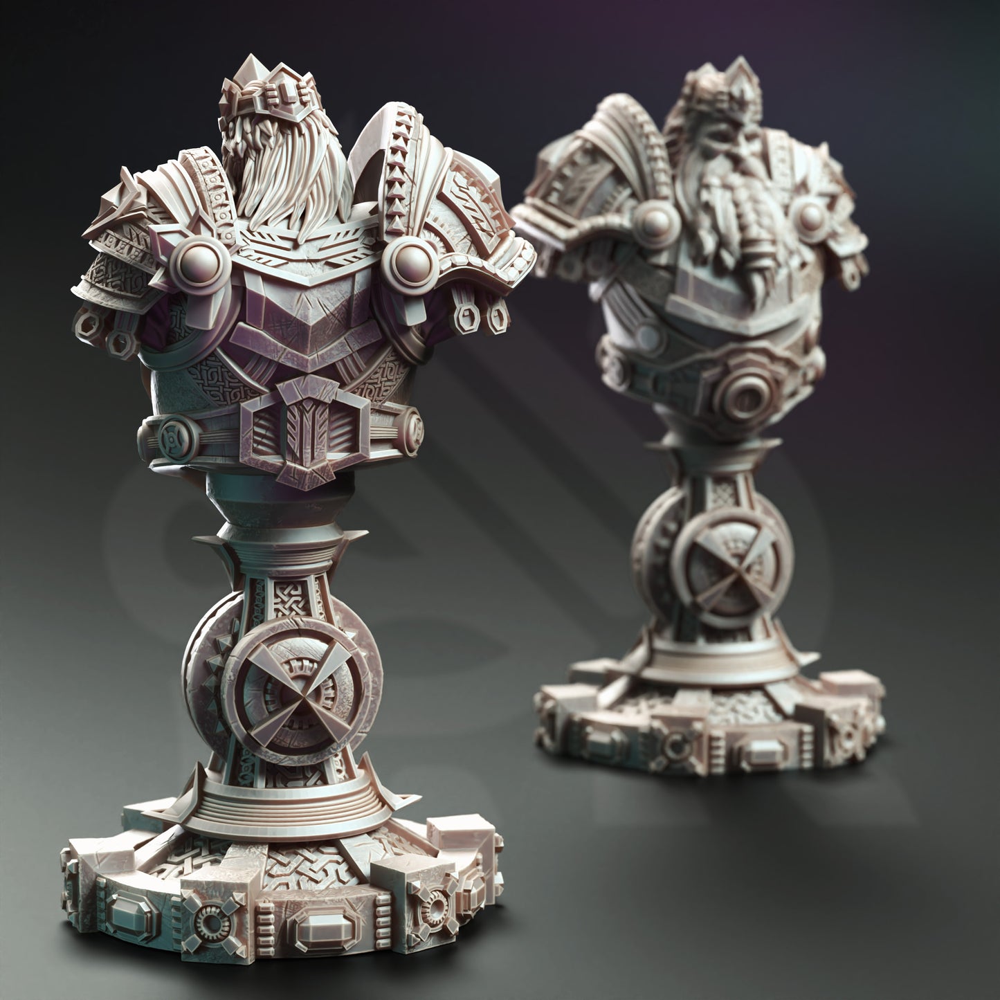 Gordrain Stonehand - Dwarven General - BUST - Back
