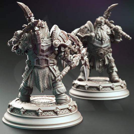 Gordrain Stonehand - Dwarven General - Back