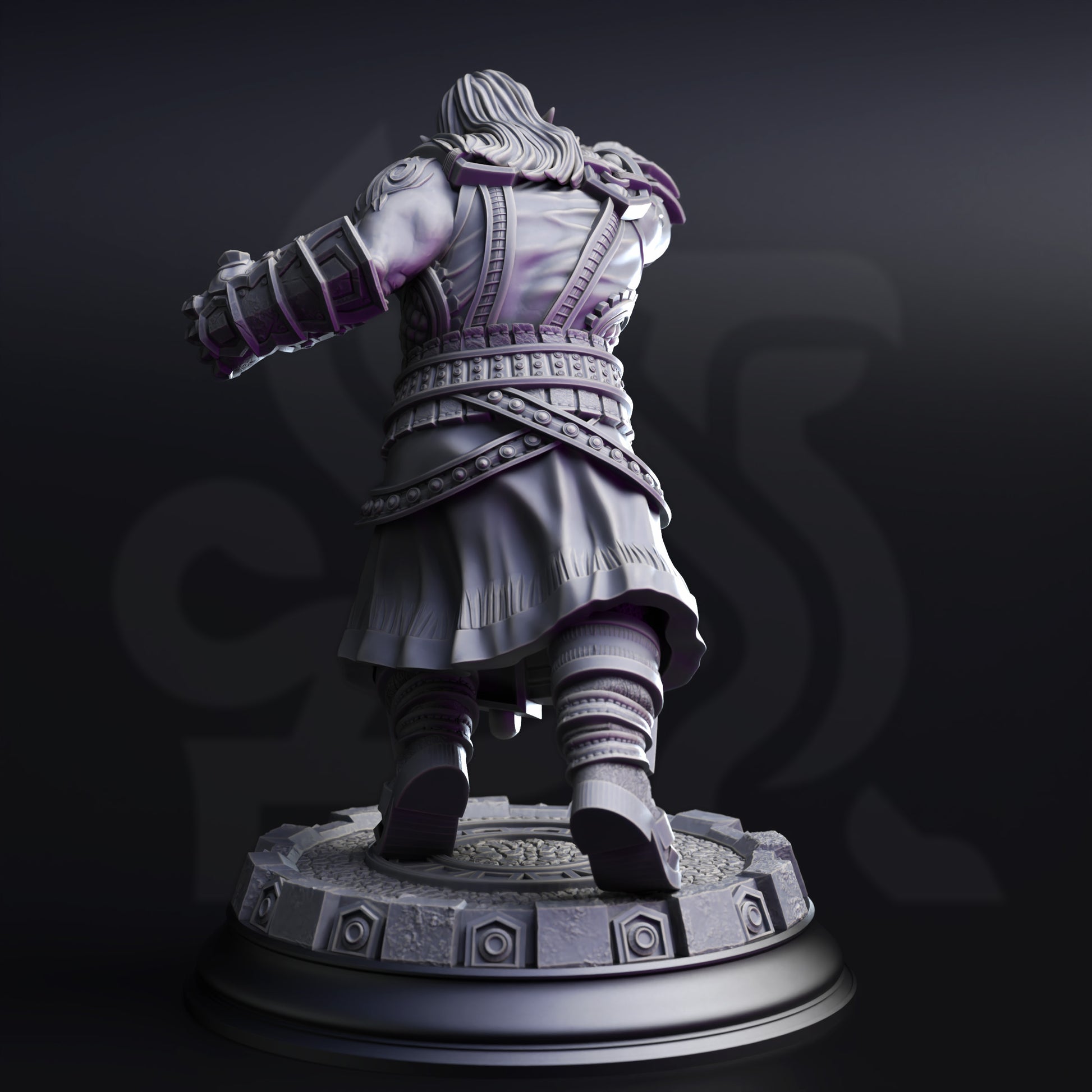 Gruthdin - Dark Dwarf Pugilist - Back