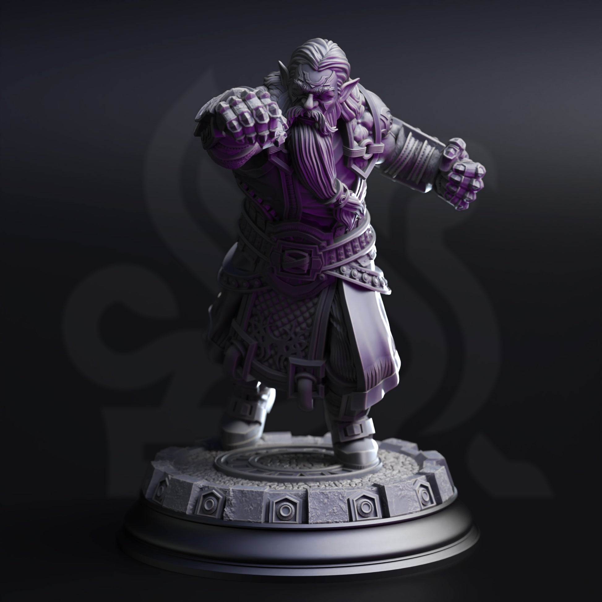 Gruthdin - Dark Dwarf Pugilist - Front