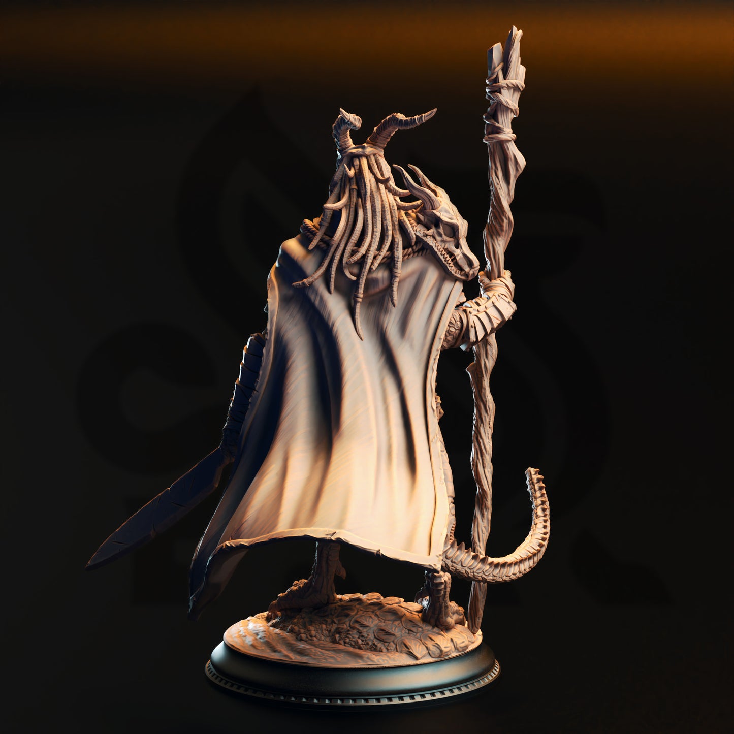 Horzin Ashen-Palm - Black Dragonkin Druid - Back