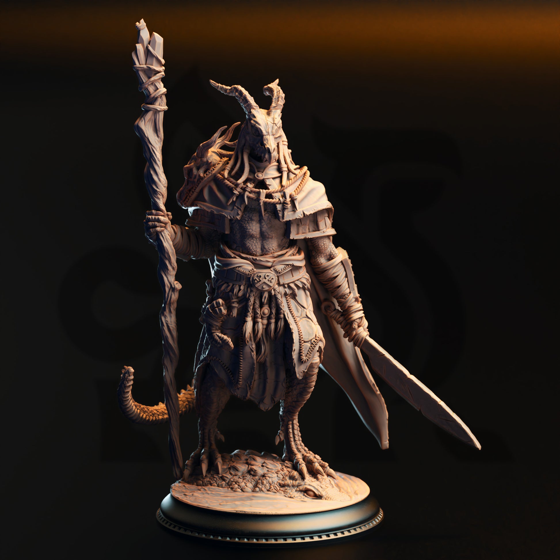 Horzin Ashen-Palm - Black Dragonkin Druid - Front