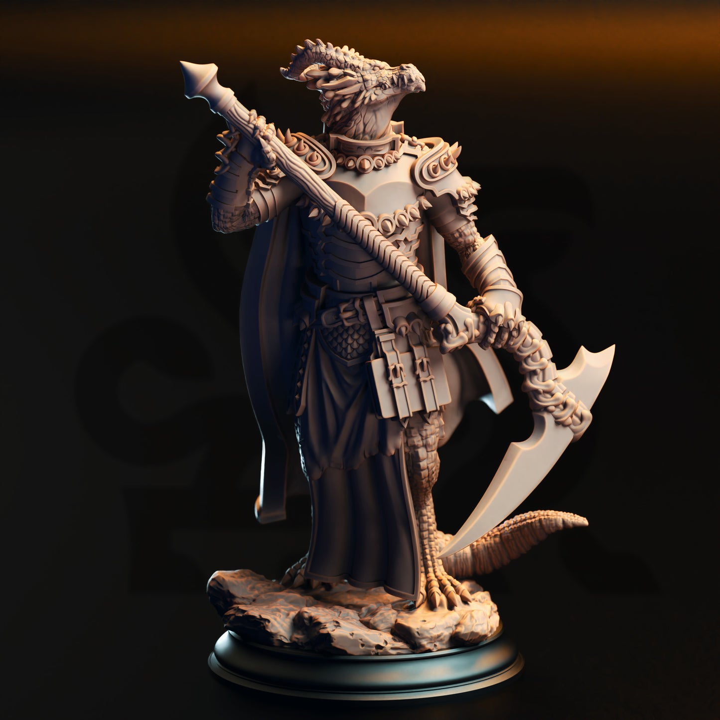 Ilvias the Reaper - Silver Dragonkin Warlock - Front