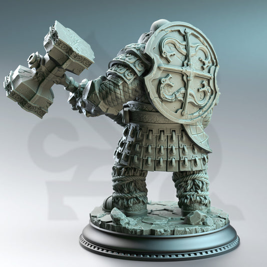 Kilroy of Voksnja - Earth Elemi Dwarf Cleric - Back