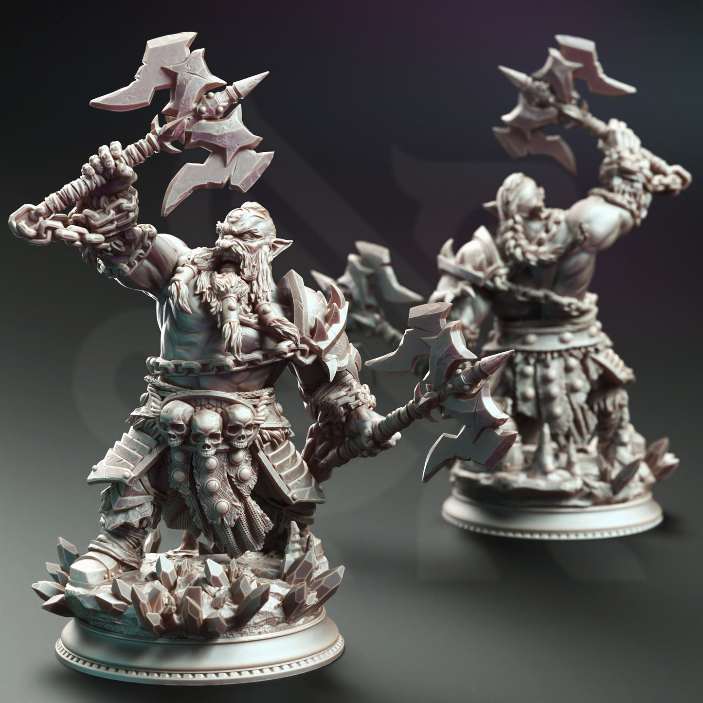 Korthart the Hateful Heart – Dark Dwarf Berserker - Front