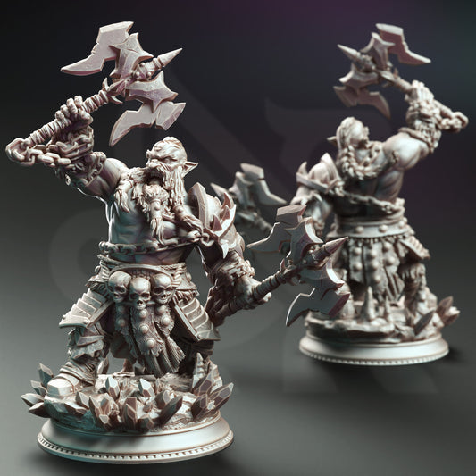 Korthart the Hateful Heart – Dark Dwarf Berserker - Front