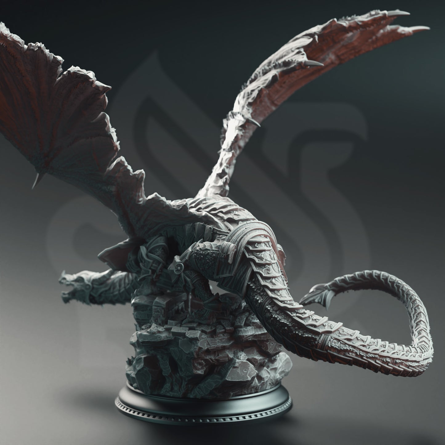 Kuriazor the Dark Scaled - Dragon of the Depths - Back