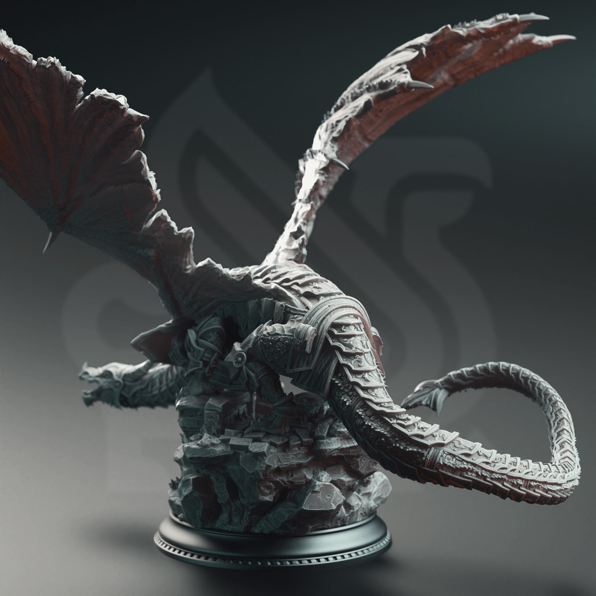Kuriazor the Dark Scaled - Dragon of the Depths - Back