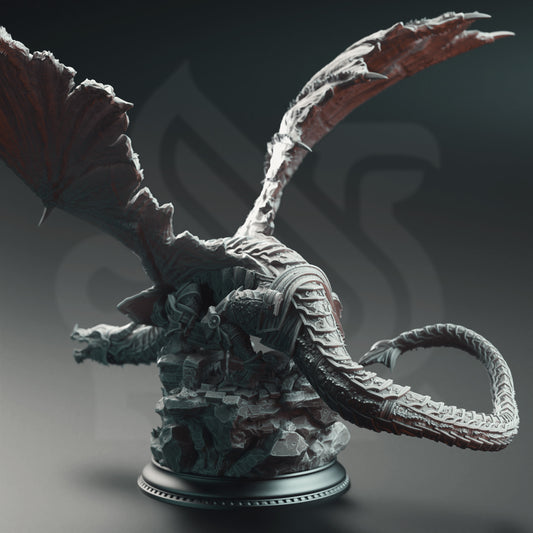 Kuriazor the Dark Scaled - Dragon of the Depths - Back