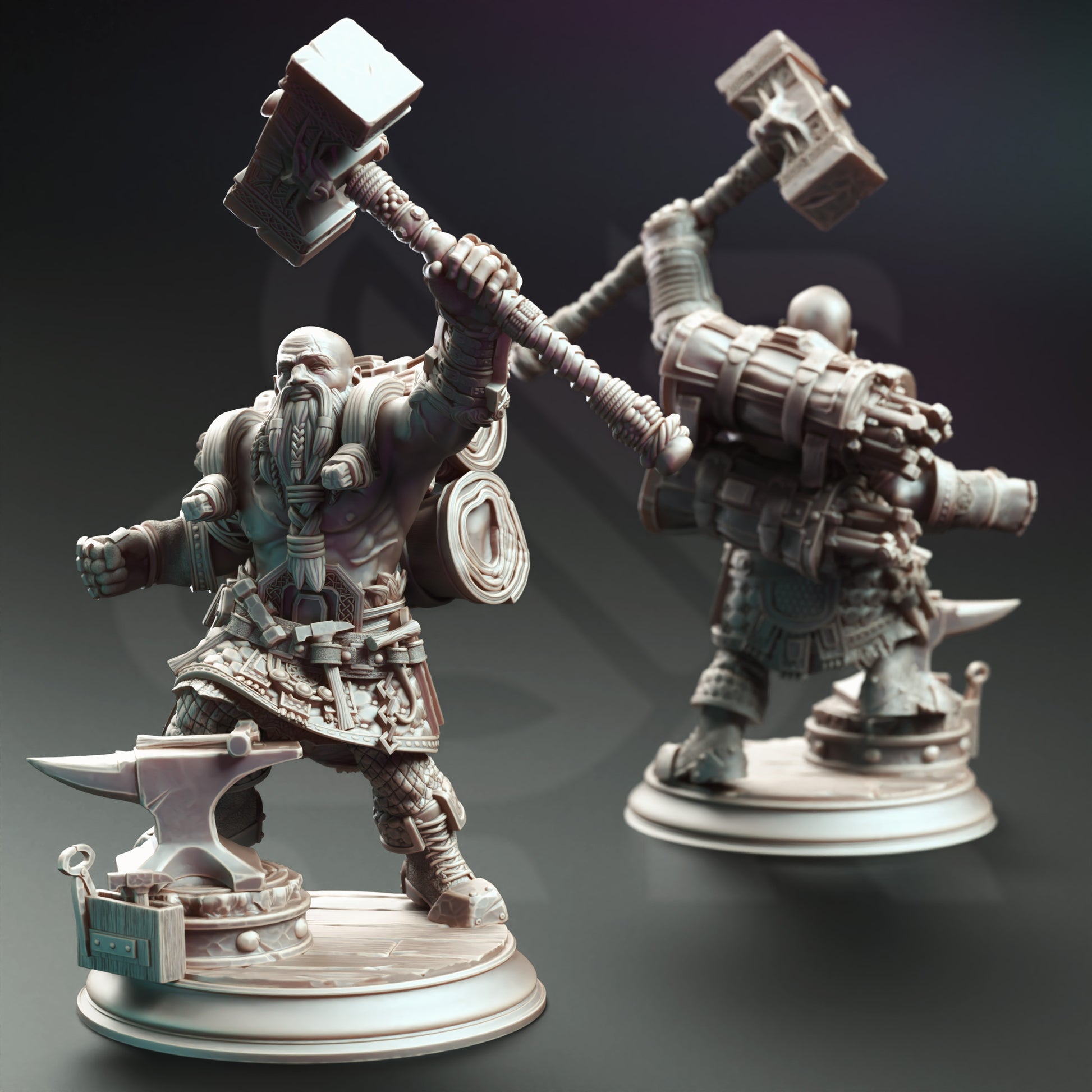 Lochren Ishtrak Hammerfist - Dwarven Blacksmith - Front