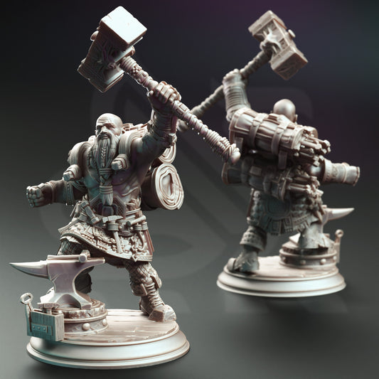 Lochren Ishtrak Hammerfist - Dwarven Blacksmith - Front