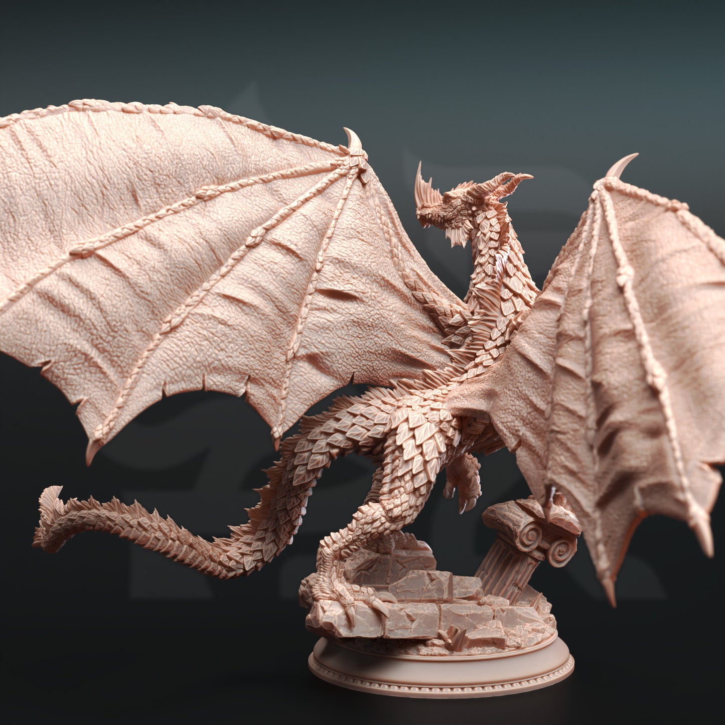 Midorius the Broken - Juvenile Green Dragon - Back