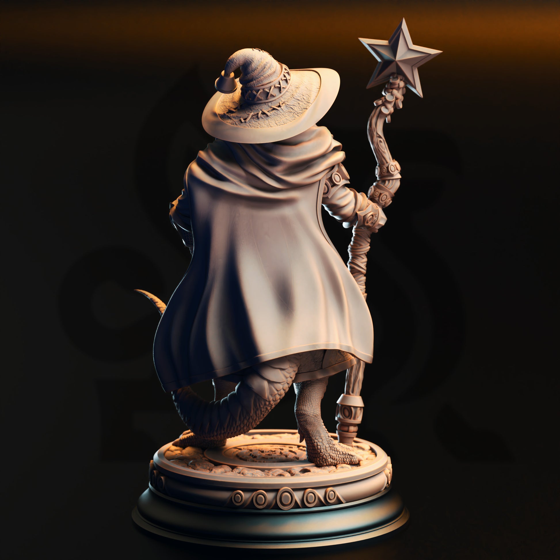Ozmandi Starborn - Silver Dragonkin Sorcerer - Back