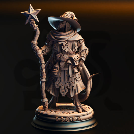 Ozmandi Starborn - Silver Dragonkin Sorcerer - Front