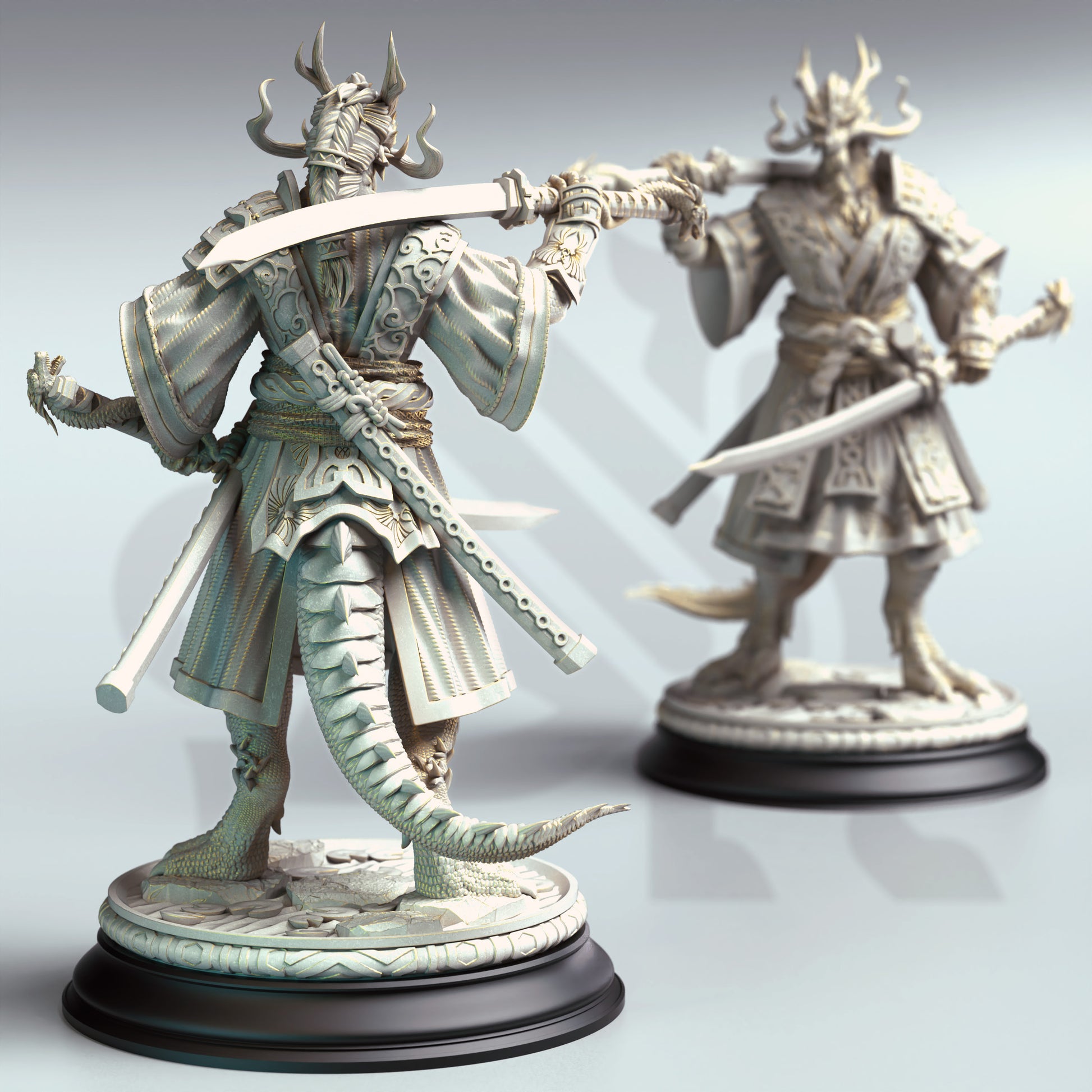 Ryuma - Eastern Dragonborn Samurai - Back