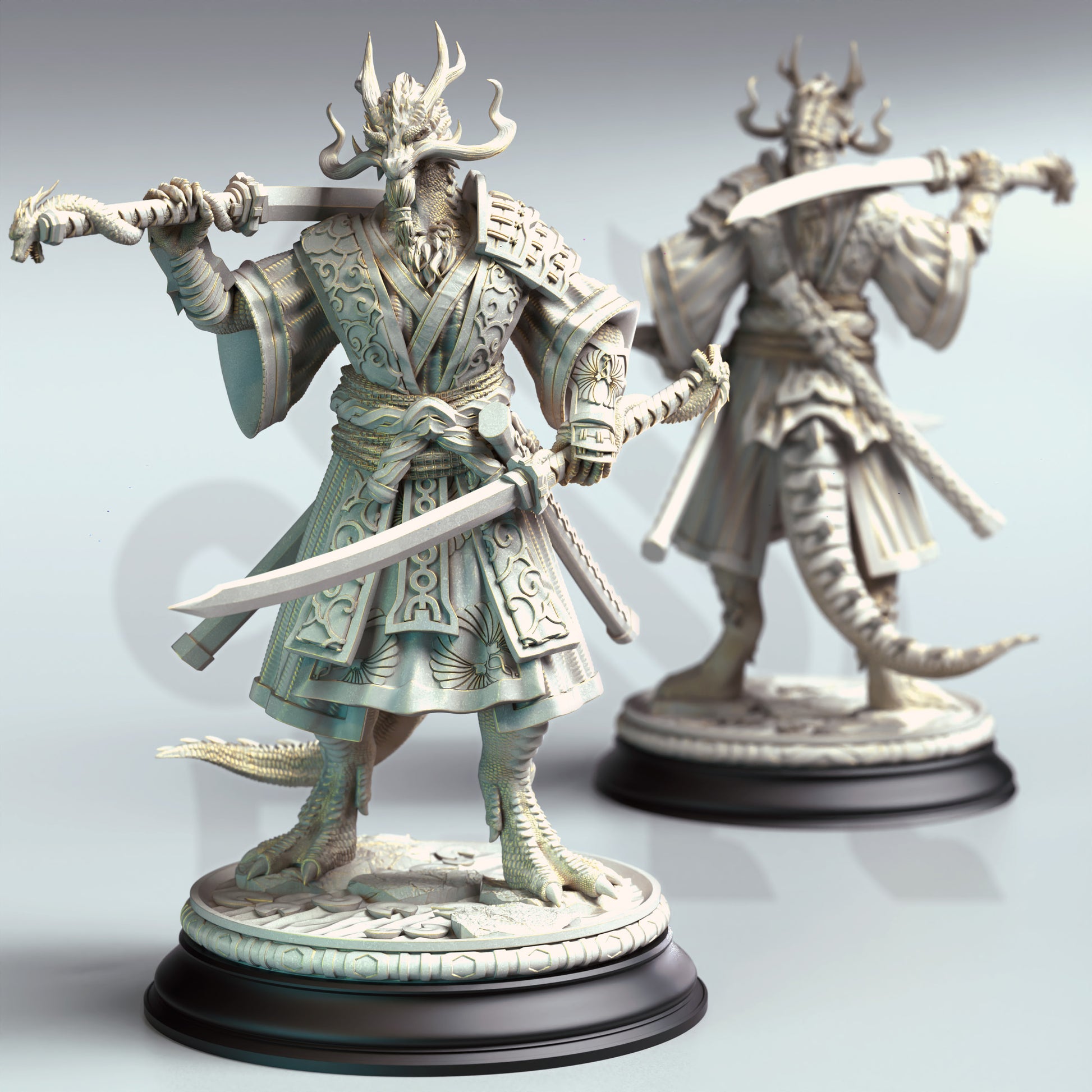 Ryuma - Eastern Dragonborn Samurai - Front