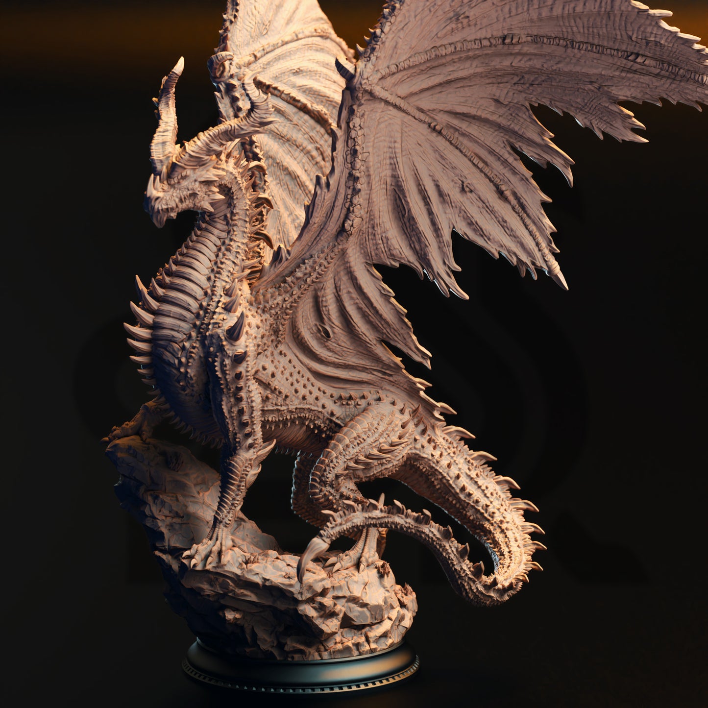Sovram the Betrayed - Elder Black Dragon - Front