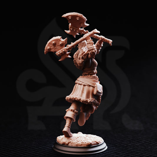 Tekrana of the Bloodfangs - Half-Orc Barbarian - Back