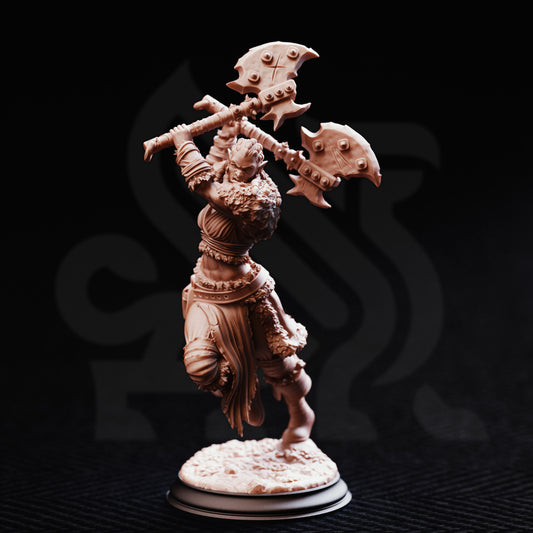 Tekrana of the Bloodfangs - Half-Orc Barbarian - Front