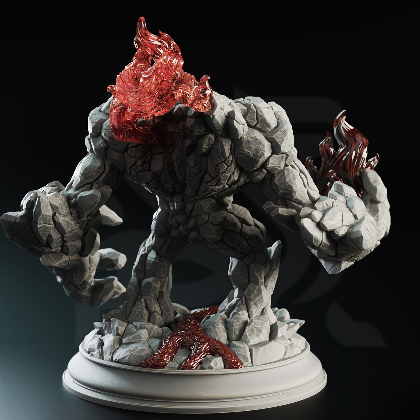 The Three Faces - Elemental Golems - Fire Back