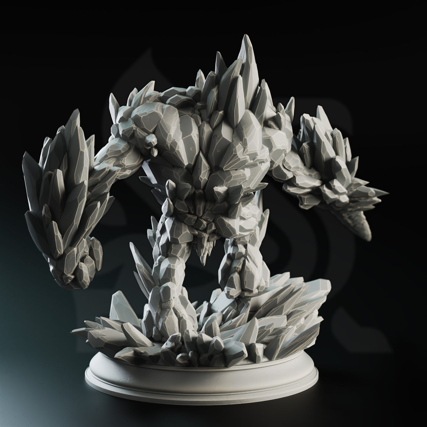 The Three Faces - Elemental Golems - Ice - Back