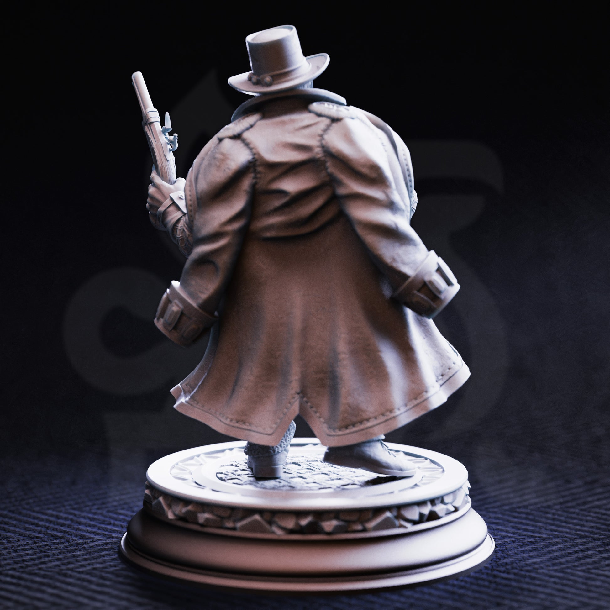 Torgrik Tall Hat - Dwarven Gunslinging Gangster - Back
