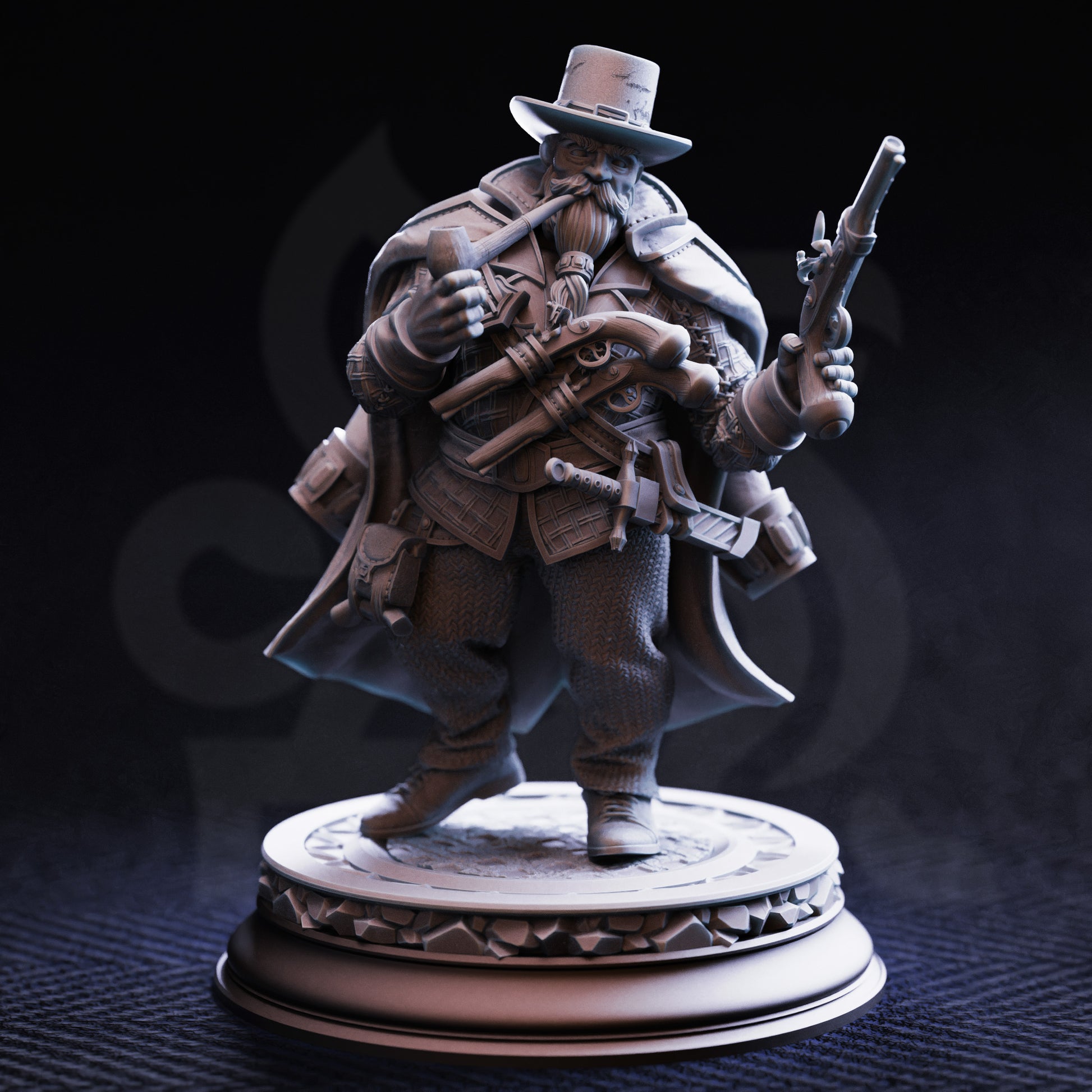 Torgrik Tall Hat - Dwarven Gunslinging Gangster - Front