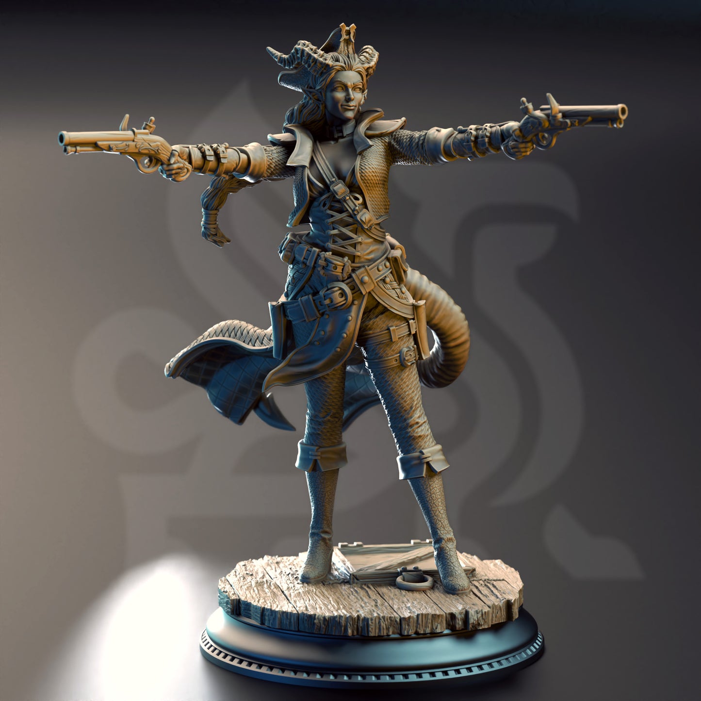 Trixie Sureshot Kelpie - Pirate Gunslinger - Front