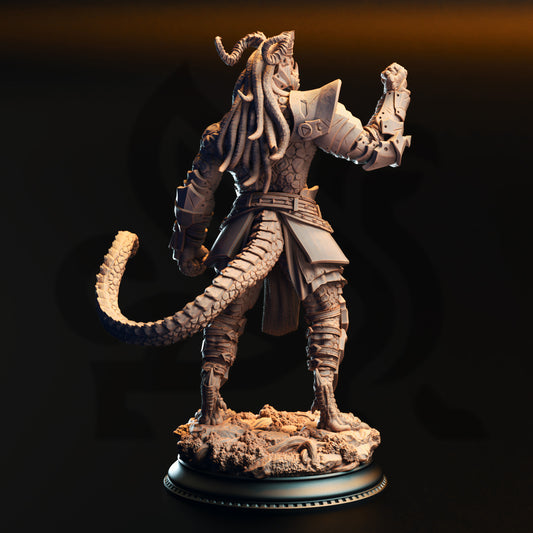 Vaakrin Steeljaw - Black Dragonkin Fighter - Back