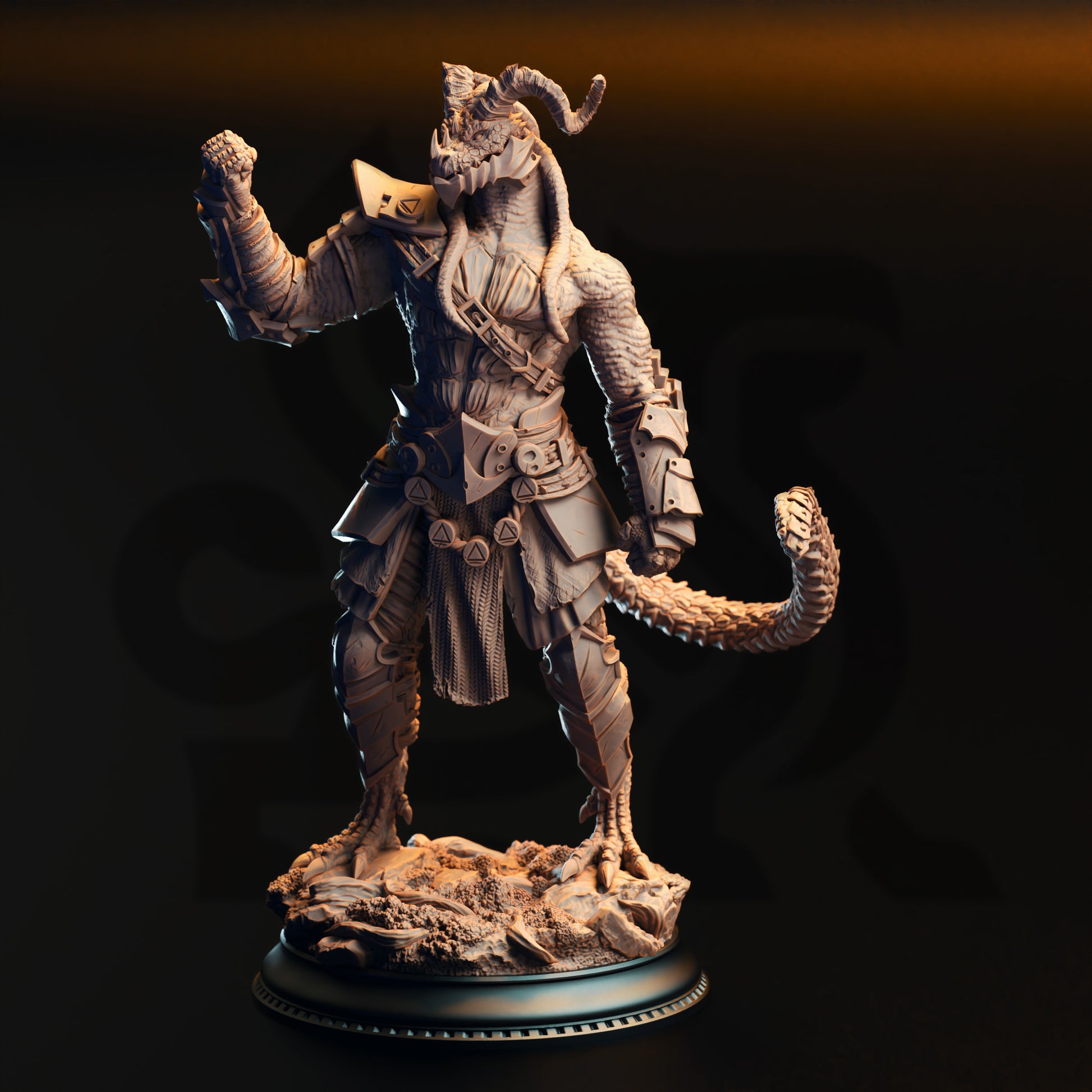 Vaakrin Steeljaw - Black Dragonkin Fighter - Front